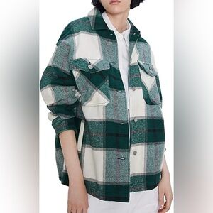 Zara Green Plaid Shacket
